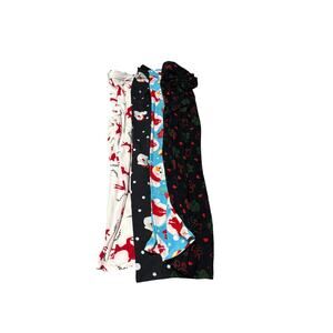 Christmas leggings bundle of 4 pair 7/8 stretch Christmas motif euc